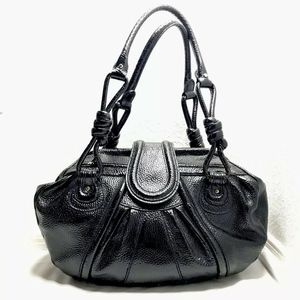 Loeffler Randall Handbag Black Patent Braid Should